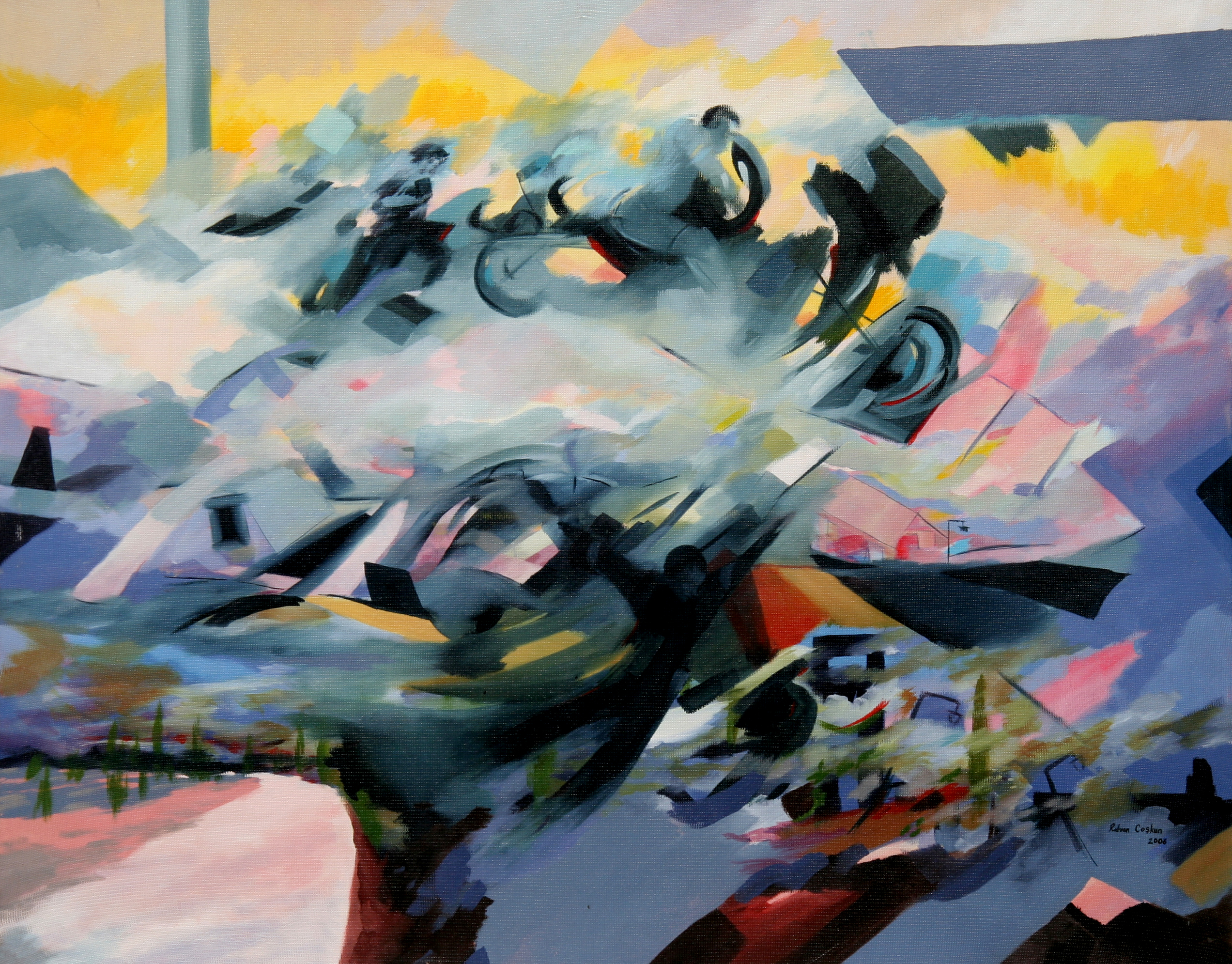 Tuval Üzerine Akrilik Çarpisma 120x145cm 2006